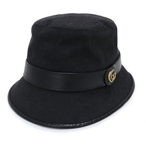 Gucci GG Bucket Fedora Hat L Original GG Black